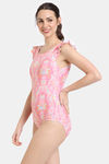 Zelocity Elastane Blended Slip-On Malliot with Removable Pads - Peach pink — thumbnail 2